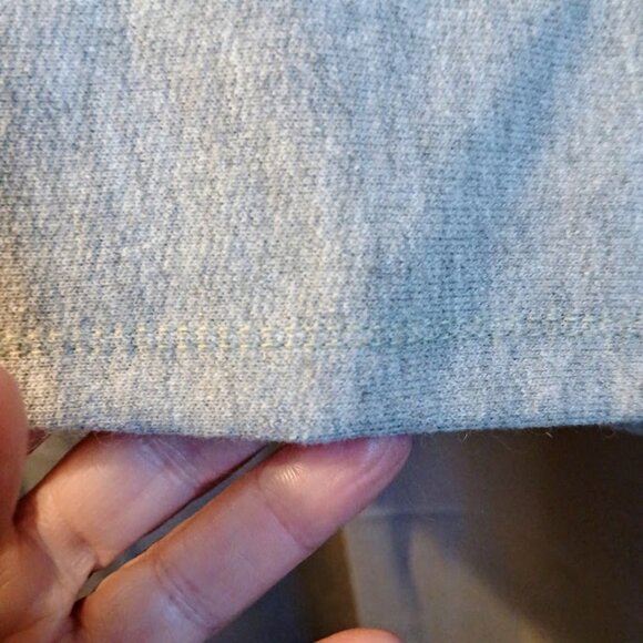 New Funnel neck Full Zip up Sweatshirt womens M Heather Gray Terry knit HighNeck - Picture 9 of 11